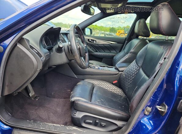 JN1FV7AP7JM460883 2018 INFINITI Q50 Blue Вид салону спереду