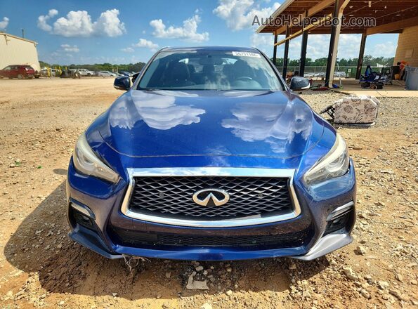 JN1FV7AP7JM460883 2018 INFINITI Q50 Blue Вид спереду