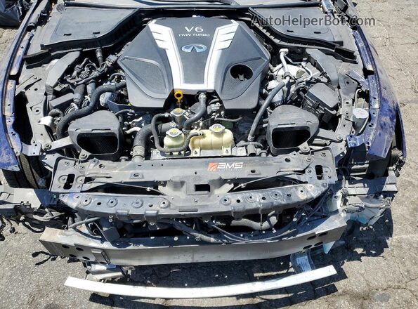 JN1FV7AP9HM850135 2017 INFINITI Q50 Blue Rear interior view