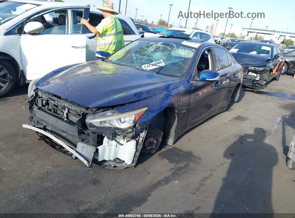 JN1FV7APXGM420872 2016 INFINITI Q50 Blue Առջևի ձախ երեք քառորդ տեսարան