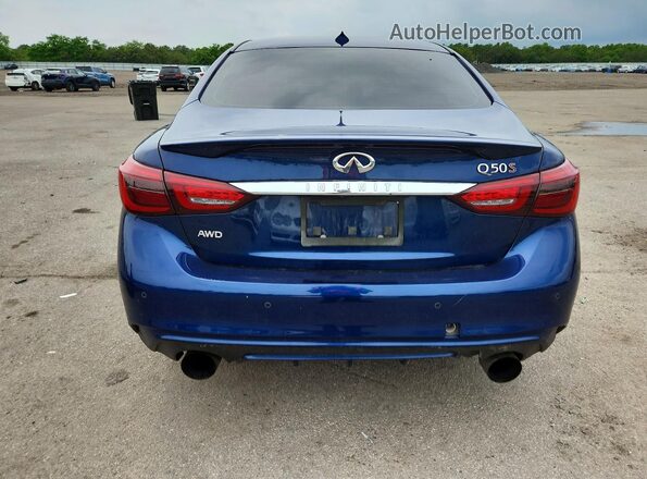 JN1FV7AR2KM800704 2019 INFINITI Q50 Blue Հետևի տեսք