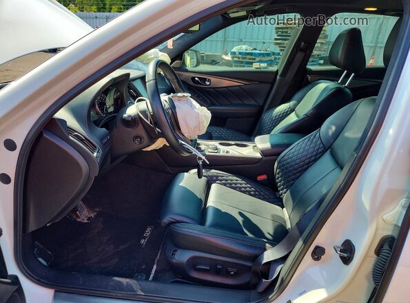 JN1FV7AR5JM700269 2018 INFINITI Q50 White Widok wnętrza z przodu