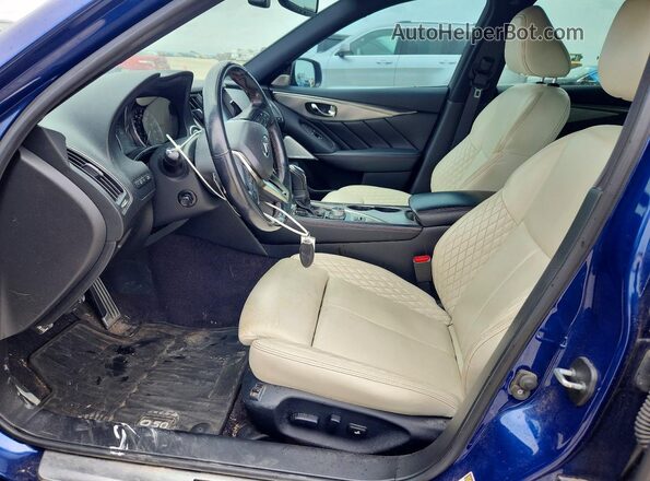 JN1FV7AR6KM800141 2019 INFINITI Q50 Blue Вид салону спереду