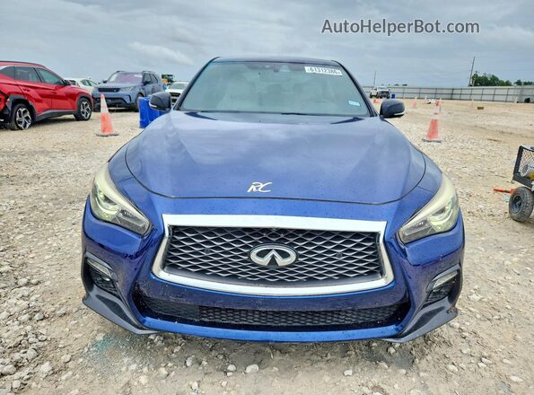 JN1FV7AR6KM800141 2019 INFINITI Q50 Blue Вид спереду