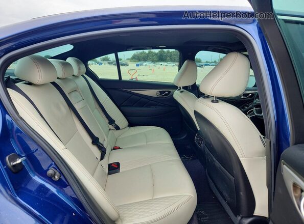 JN1FV7AR6KM800141 2019 INFINITI Q50 Blue Вид задніх сидінь