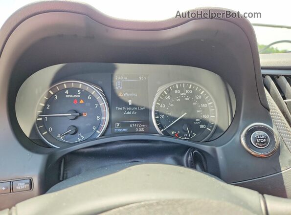 JN1FV7DP9MM850142 2021 INFINITI Q50 White Instrument cluster view