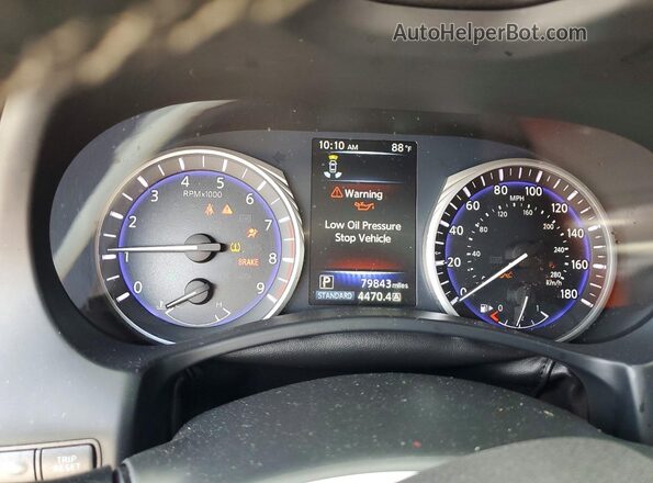 JN1FV7EK1HM610110 2017 INFINITI Q60 Silver Vista del cuadro de instrumentos