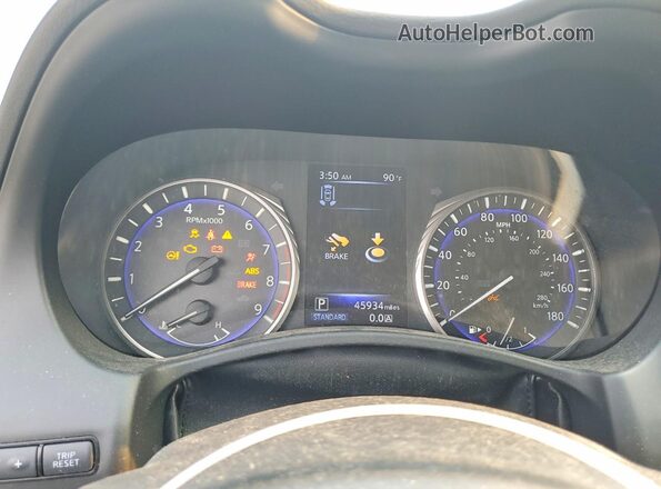 JN1FV7ELXKM441074 2019 INFINITI Q60 Gray Widok zestawu wskaźników