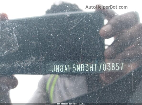JN8AF5MR3HT703857 2017 NISSAN JUKE Черный Вид подкапотного пространства
