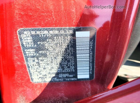 JN8AF5MV0GT653415 2016 NISSAN JUKE Red 