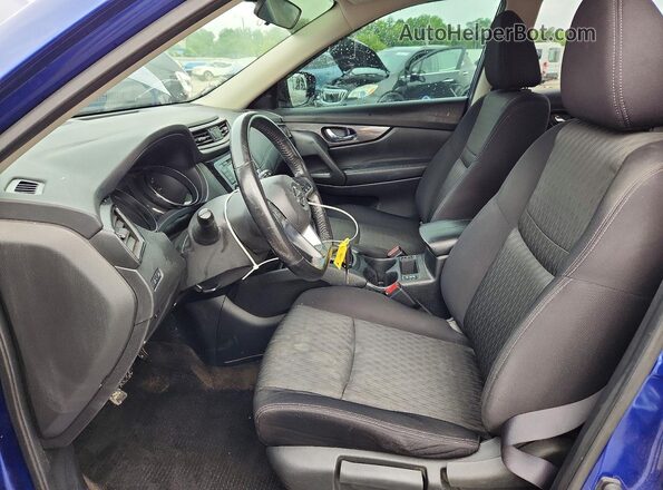 JN8AT2MT0JW469054 2018 NISSAN ROGUE Синий Вид салона спереди