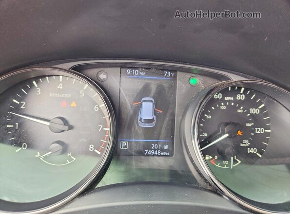 JN8AT2MT0JW469054 2018 NISSAN ROGUE Синий Вид щитка приборов