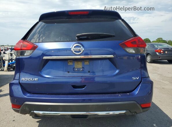 JN8AT2MT0LW013459 2020 NISSAN ROGUE Синий Вид сзади