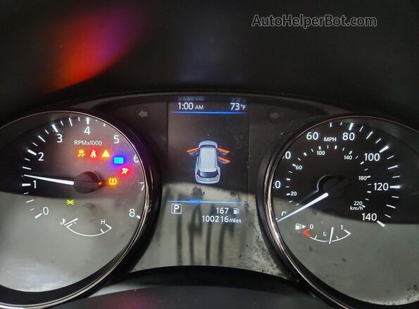 JN8AT2MT1LW033462 2020 NISSAN ROGUE Black Вид щитка приладів