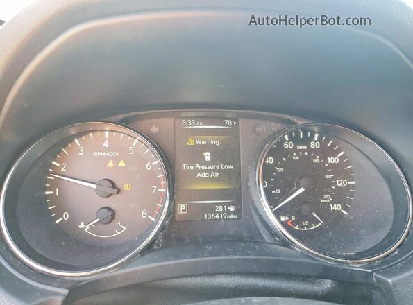 JN8AT2MT2HW134873 2017 NISSAN ROGUE Серый Вид щитка приборов