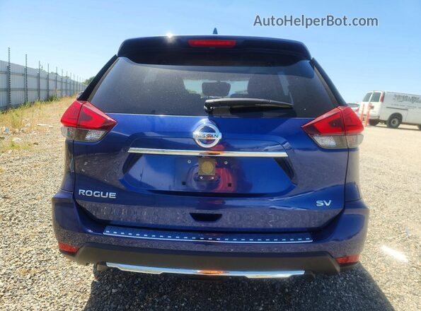 JN8AT2MT2HW143458 2017 NISSAN ROGUE Blue Widok z tyłu