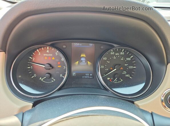 JN8AT2MT2LW008571 2020 NISSAN ROGUE White ხელსაწყოთა პანელის ხედი