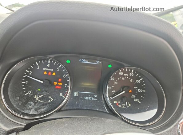 JN8AT2MT3HW407352 2017 NISSAN ROGUE Silver ხელსაწყოთა პანელის ხედი