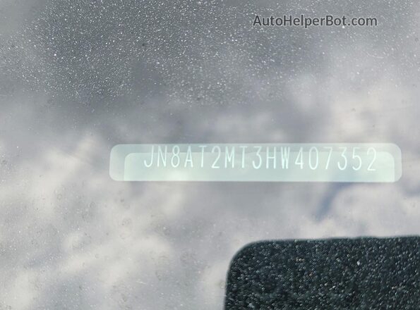 JN8AT2MT3HW407352 2017 NISSAN ROGUE Silver VIN კოდის სტიკერის ხედი