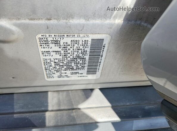 JN8AT2MT3JW457271 2018 NISSAN ROGUE Silver 360 interior view