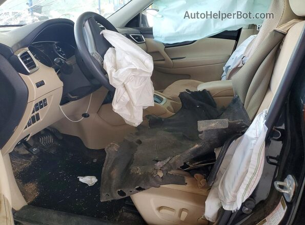 JN8AT2MT4GW002664 2016 NISSAN ROGUE Black Widok wnętrza z przodu