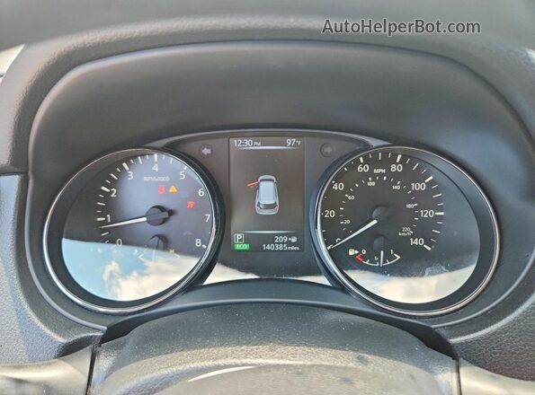 JN8AT2MT4HW140190 2017 NISSAN ROGUE Blue Widok zestawu wskaźników