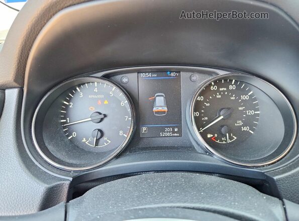 JN8AT2MT4LW000360 2020 NISSAN ROGUE Blue Вид щитка приладів