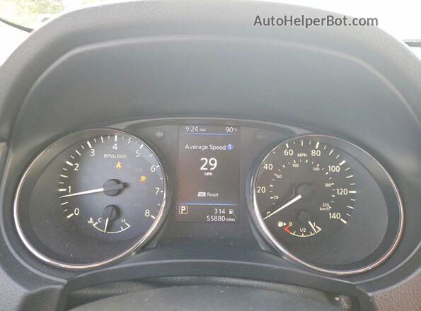 JN8AT2MT4LW018325 2020 NISSAN ROGUE Gray ხელსაწყოთა პანელის ხედი