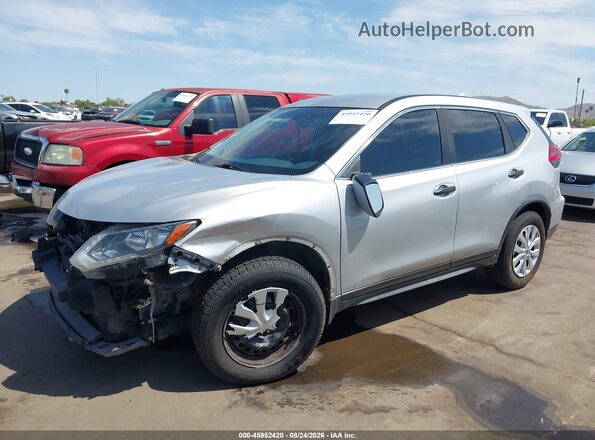 JN8AT2MT5HW146516 2017 NISSAN ROGUE Silver Առջևի ձախ երեք քառորդ տեսարան