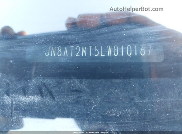 JN8AT2MT5LW010167 2020 NISSAN ROGUE Black Вид підкапотного простору