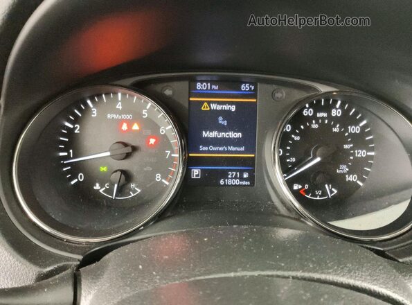 JN8AT2MT7LW012843 2020 NISSAN ROGUE Silver Instrument cluster view