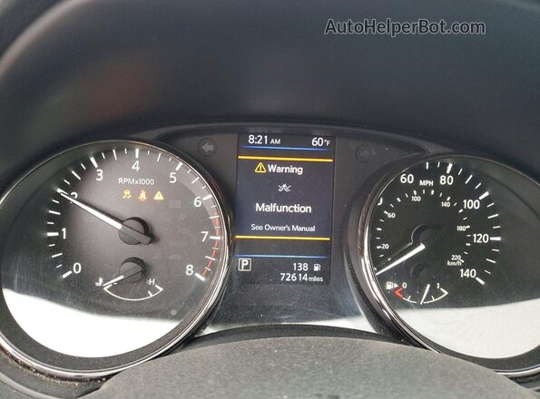 JN8AT2MT9LW018045 2020 NISSAN ROGUE Серый Вид щитка приборов
