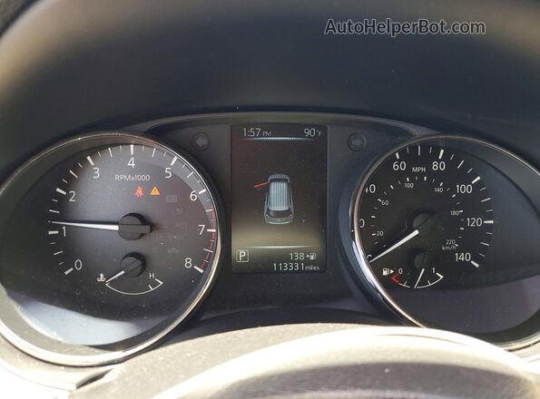 JN8AT2MTXHW143370 2017 NISSAN ROGUE White Instrument cluster view