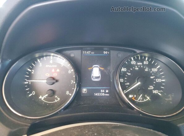 JN8AT2MTXJW464802 2018 NISSAN ROGUE Синий Вид щитка приборов