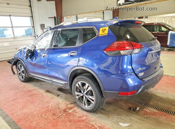 JN8AT2MV0HW007637 2017 NISSAN ROGUE Синий Задняя левая четверть