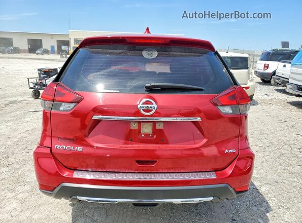 JN8AT2MV0HW261509 2017 NISSAN ROGUE Red Widok z tyłu