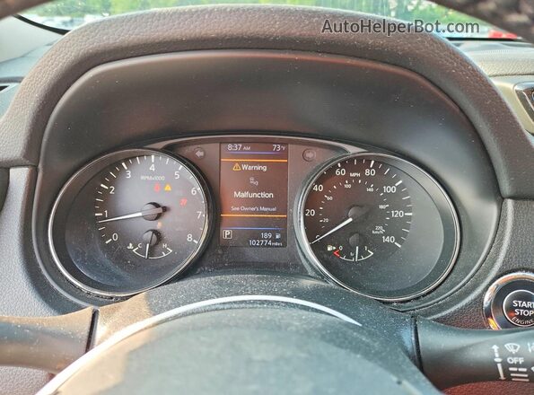 JN8AT2MV0JW344847 2018 NISSAN ROGUE Black Widok zestawu wskaźników
