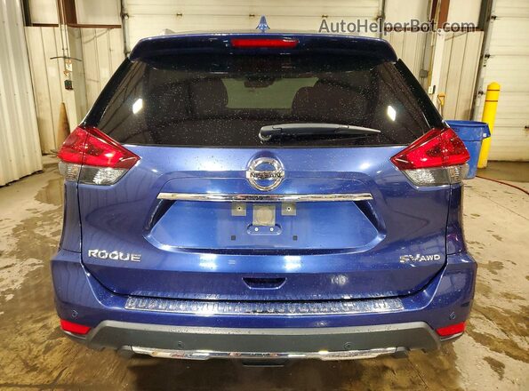 JN8AT2MV0KW398022 2019 NISSAN ROGUE Синий Вид сзади