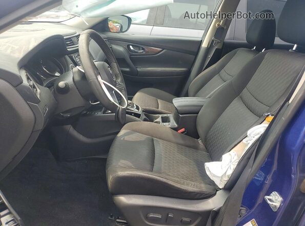 JN8AT2MV0KW398022 2019 NISSAN ROGUE Синий Вид салона спереди