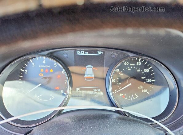 JN8AT2MV1HW015763 2017 NISSAN ROGUE Зеленый Вид щитка приборов