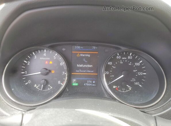 JN8AT2MV1KW392794 2019 NISSAN ROGUE Синий Вид щитка приборов