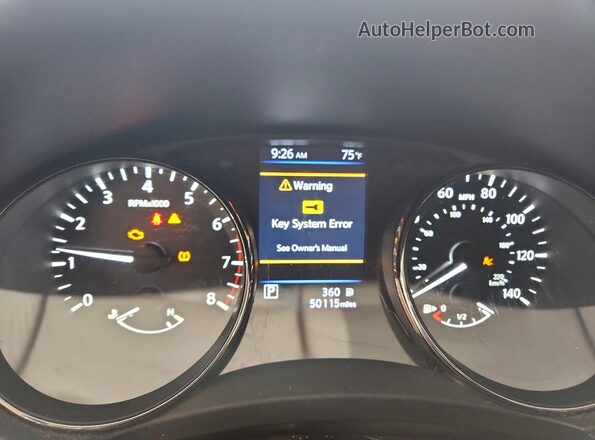 JN8AT2MV2KW399706 2019 NISSAN ROGUE Blue Սարքավորումների վահանակի տեսք