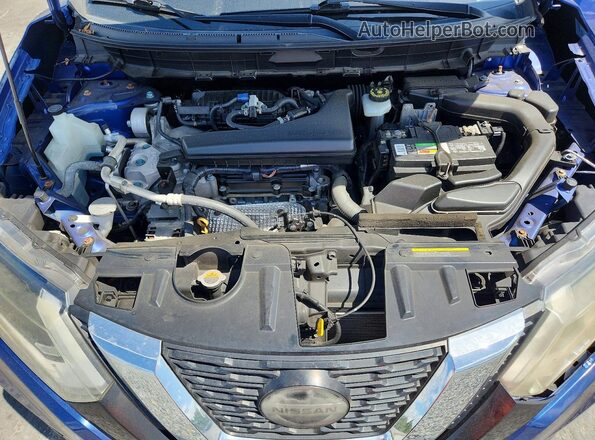 JN8AT2MV3KW377391 2019 NISSAN ROGUE Blue ძრავის განყოფილების ხედი