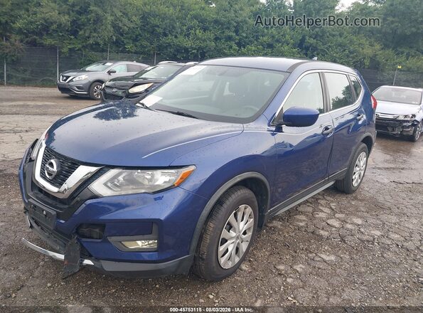 JN8AT2MV4HW010234 2017 NISSAN ROGUE Blue Առջևի ձախ երեք քառորդ տեսարան