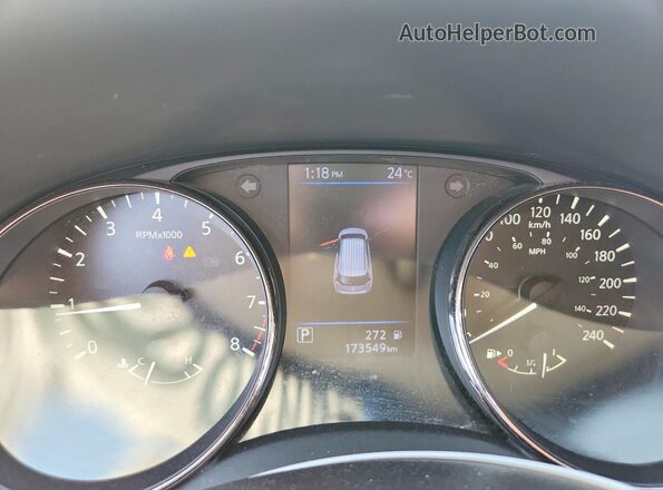 JN8AT2MV4JW320373 2018 NISSAN ROGUE Black Вид щитка приладів
