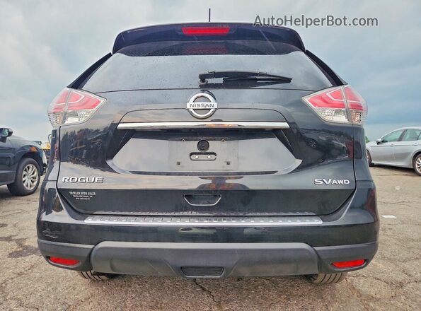 JN8AT2MV5GW142255 2016 NISSAN ROGUE Black Вид ззаду