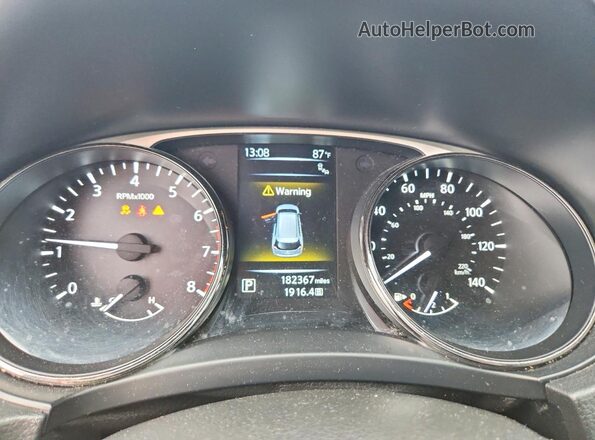 JN8AT2MV5GW142255 2016 NISSAN ROGUE Black Вид щитка приладів