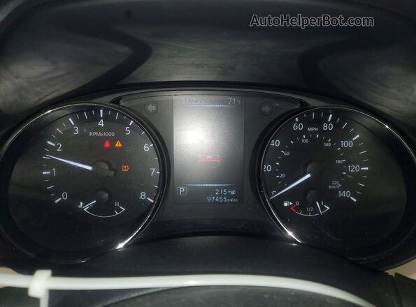 JN8AT2MV5HW002045 2017 NISSAN ROGUE Красный Вид щитка приборов