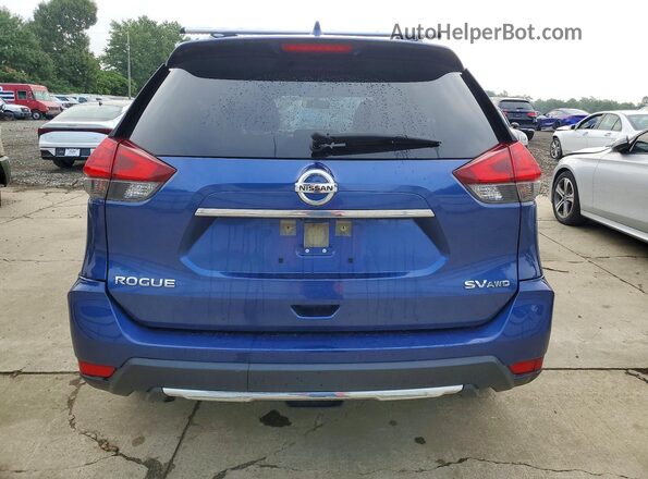 JN8AT2MV5HW007522 2017 NISSAN ROGUE Blue Rear view