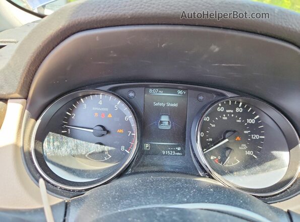 JN8AT2MV6HW004838 2017 NISSAN ROGUE Синий Вид щитка приборов